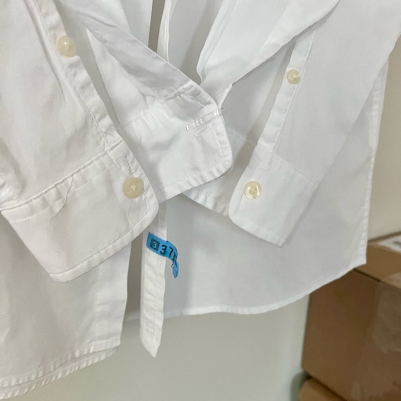 Vineyard Vines Youth Medium White Button Down Shirt Whale Logo Preppy Classic - Picture 4 of 8